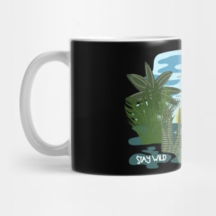 Stay wild natural habitat vector drawing Mug